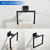 Bathroom Towel Bar Sets 4-Piece Bathroom Hardware Set Stainless Steel Bath Accessories Kit Wall Mounted