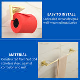 Bathroom Towel Bar Sets 4-Piece Bathroom Hardware Set Stainless Steel Bath Accessories Kit Wall Mounted