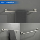 Bathroom Towel Bar Sets 4-Piece Bathroom Hardware Set Stainless Steel Bath Accessories Kit Wall Mounted