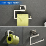 Bathroom Towel Bar Sets 4-Piece Bathroom Hardware Set Stainless Steel Bath Accessories Kit Wall Mounted