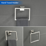 Bathroom Towel Bar Sets 4-Piece Bathroom Hardware Set Stainless Steel Bath Accessories Kit Wall Mounted