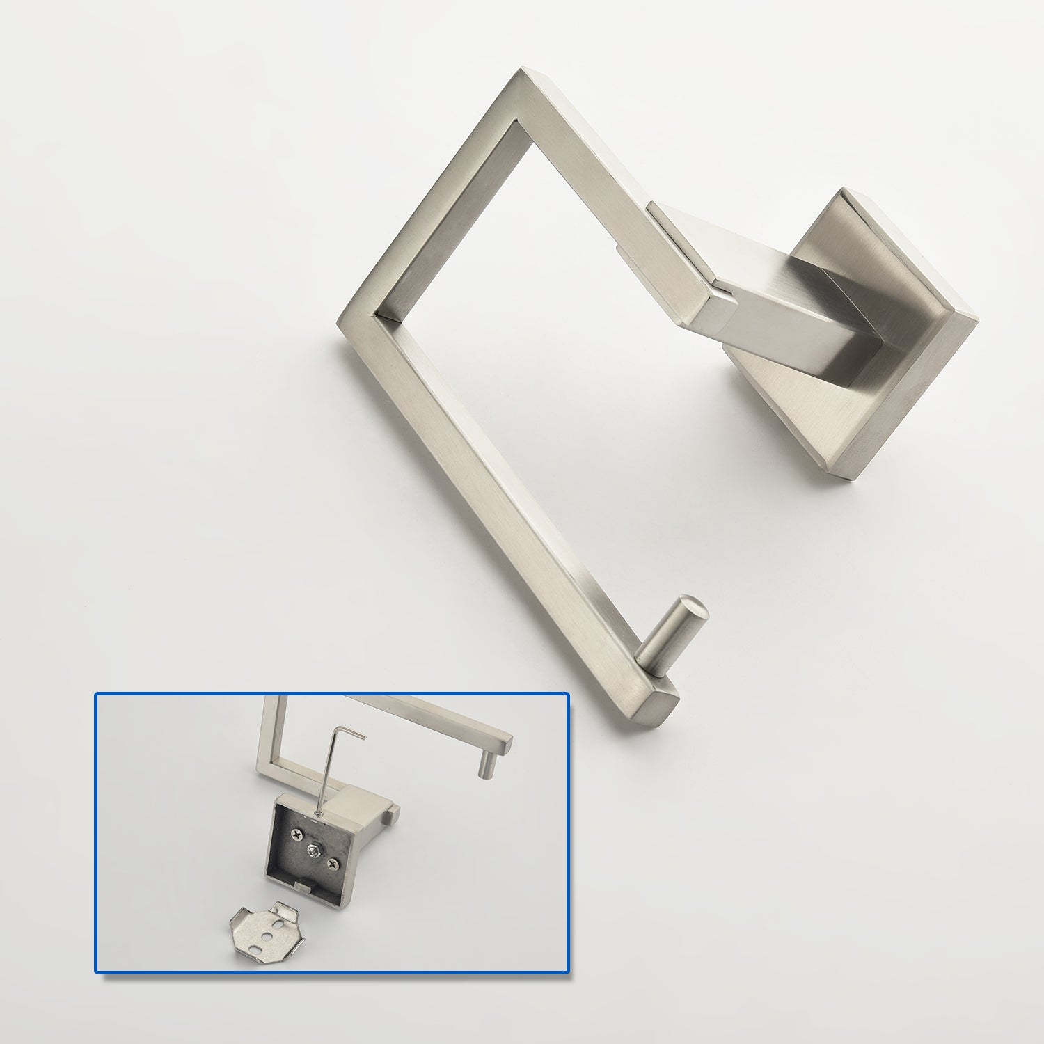 Bathroom Towel Bar Sets 4-Piece Bathroom Hardware Set Stainless Steel Bath Accessories Kit Wall Mounted