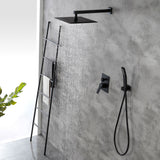 Brass Rainfall Shower System, Luxuly Bathroom Shower Faucet Combo Set Brushed Champaign