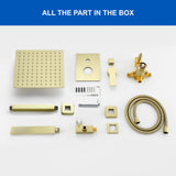 Ceiling Mount Shower System, 10-Inch Bathroom Luxury Rain Mixer Shower