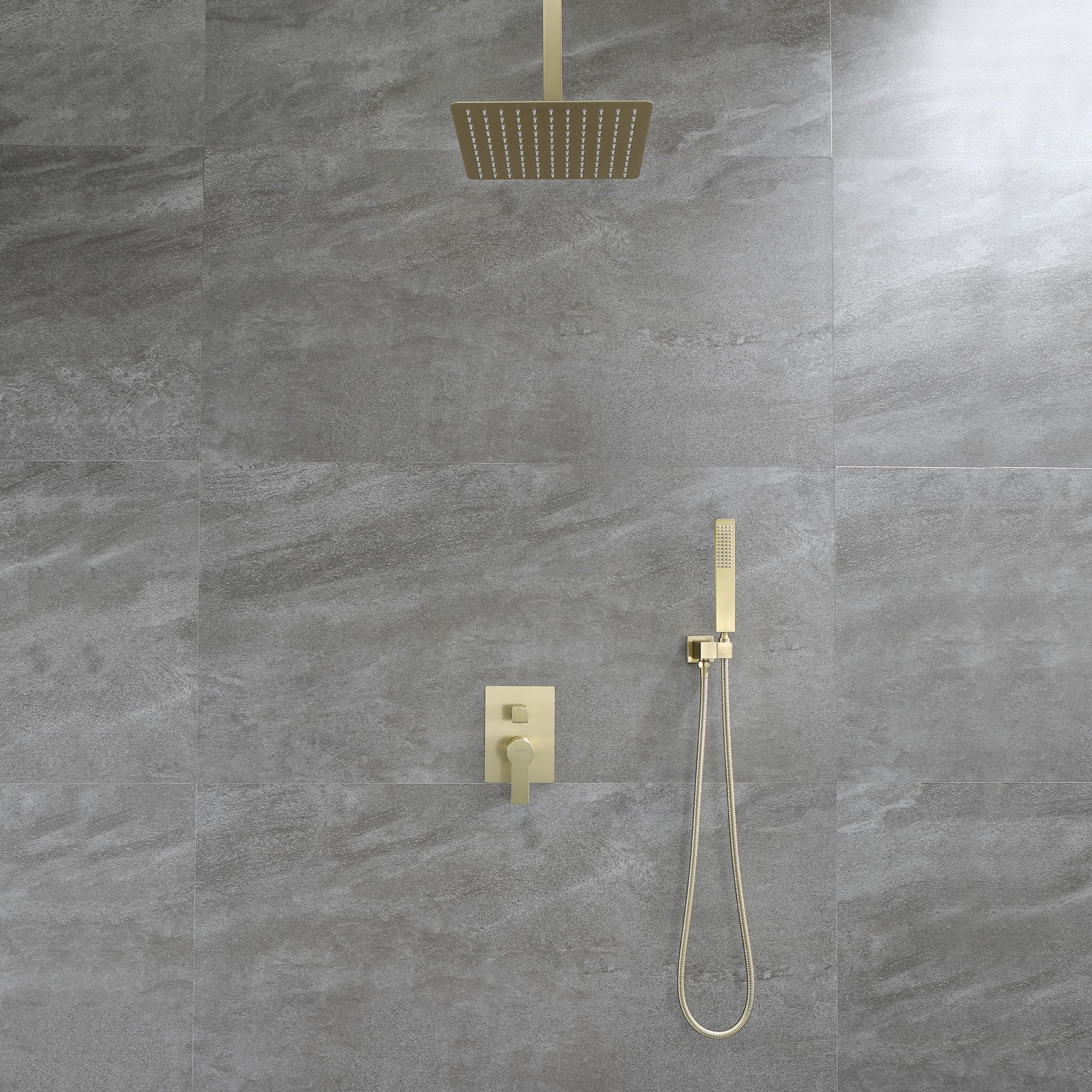 Ceiling Mount Shower System, 10-Inch Bathroom Luxury Rain Mixer Shower