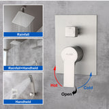 Ceiling Mount Shower System, 10-Inch Bathroom Luxury Rain Mixer Shower
