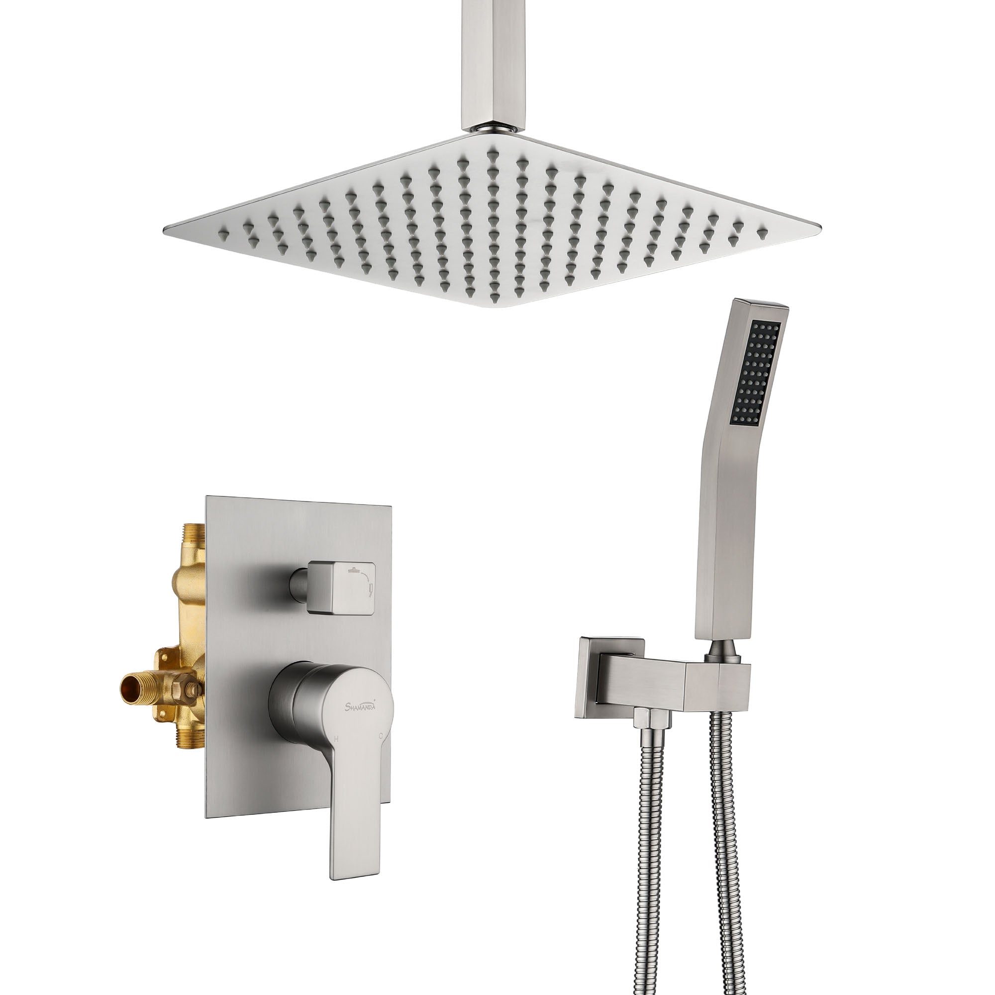 Ceiling Mount Shower System, 10-Inch Bathroom Luxury Rain Mixer Shower