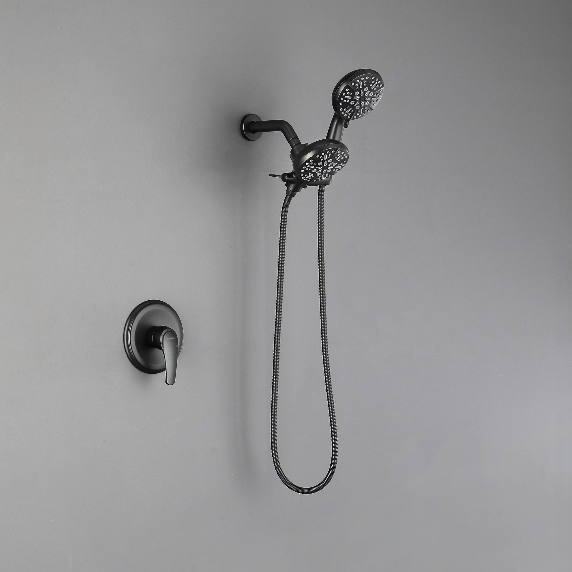 Dual-Function Shower Faucet Set with Valve Bathroom High Pressure 35 Setting Dual 2 in 1 Shower System with Handheld Showerhead 3-way Water Diverter Shower
