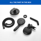 Dual-Function Shower Faucet Set with Valve Bathroom High Pressure 35 Setting Dual 2 in 1 Shower System with Handheld Showerhead 3-way Water Diverter Shower