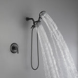 Dual-Function Shower Faucet Set with Valve Bathroom High Pressure 35 Setting Dual 2 in 1 Shower System with Handheld Showerhead 3-way Water Diverter Shower