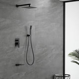 Shower System with Waterfall Tub Spout and Handheld Shower Head, 10" Rain Shower Faucet Sets