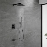 Shower System with Waterfall Tub Spout and Handheld Shower Head, 10