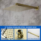 Shower System with Waterfall Tub Spout and Handheld Shower Head, 10" Rain Shower Faucet Sets