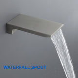 Shower System with Waterfall Tub Spout and Handheld Shower Head, 10" Rain Shower Faucet Sets