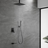 Ceiling Mounted Rain Shower System, Handheld Shower Head, 12" Rain Shower Faucet Sets