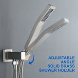 Ceiling Mounted Rain Shower System, Handheld Shower Head, 12" Rain Shower Faucet Sets
