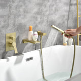 Waterfall Wall Mounted Bathtub Faucet with Hand Shower