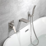 Waterfall Wall Mounted Bathtub Faucet with Hand Shower