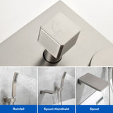 Waterfall Wall Mounted Bathtub Faucet with Hand Shower