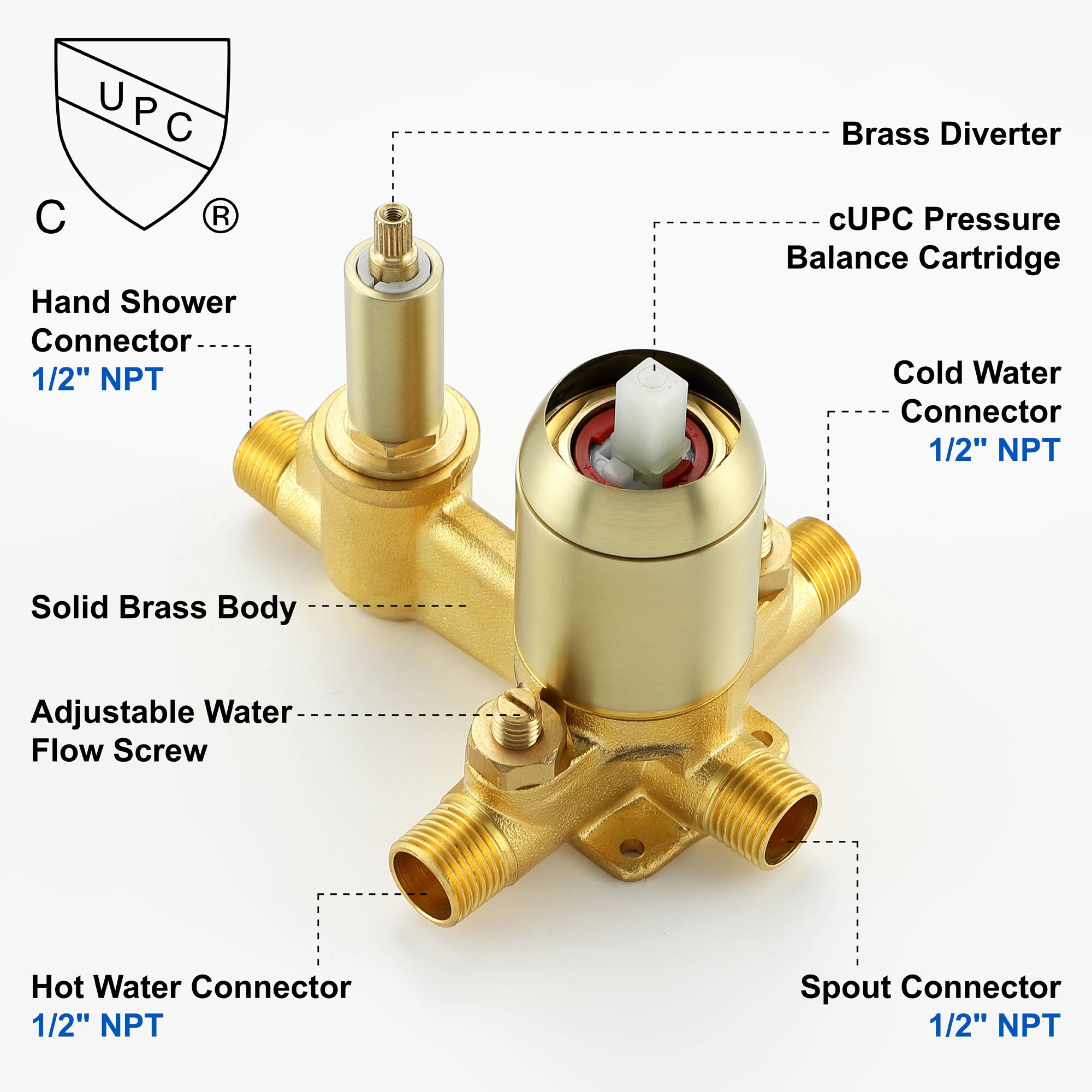 Waterfall Spout Wall Mounted Roman Tub Faucet with Handheld shower Modern Single Handle Tub Filler Solid Brass