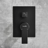 Waterfall Spout Wall Mounted Roman Tub Faucet with Handheld shower Modern Single Handle Tub Filler Solid Brass