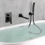 Bathroom Shower System Rainfall Handheld Shower With Faucet Set Tub Spout Wall Mounted Shower Head Trim Kit With Rough-In Valve