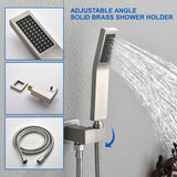 Bathroom Shower System Rainfall Handheld Shower With Faucet Set Tub Spout Wall Mounted Shower Head Trim Kit With Rough-In Valve