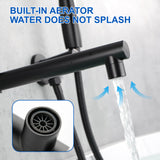 Modern  Waterfall Spout Wall Mountedwith Handheld shower