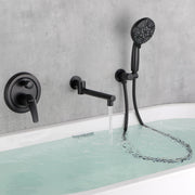 Modern  Waterfall Spout Wall Mountedwith Handheld shower