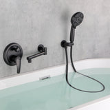 Modern  Waterfall Spout Wall Mountedwith Handheld shower