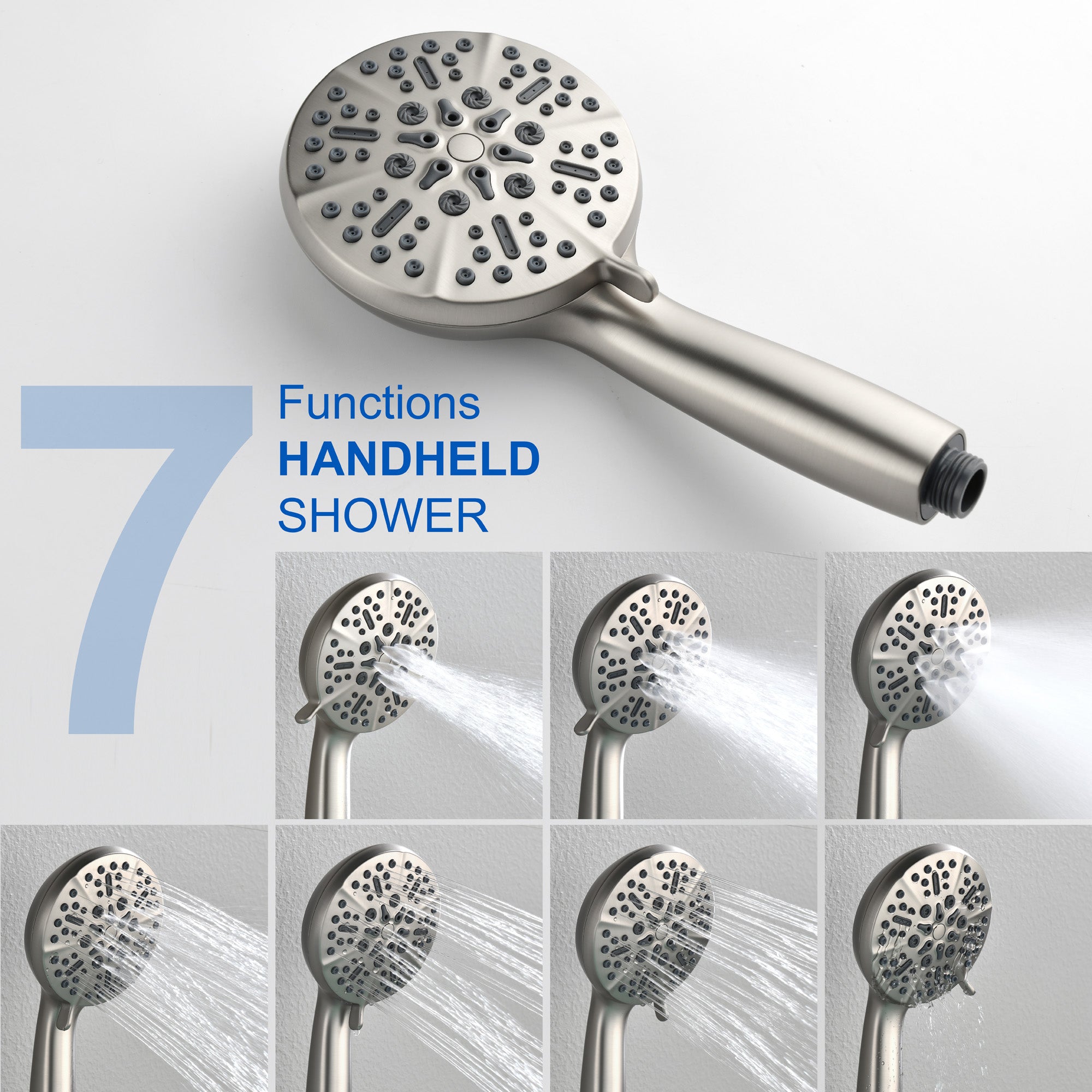 Modern  Waterfall Spout Wall Mountedwith Handheld shower