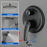 Shower System, Shower Faucets Sets Complete with High Pressure 10" Rain Shower Head and 5-Setting Handheld Shower Head