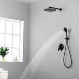 Luxury Shower Faucet Set, Shower System with High Pressure 12" Rain Shower Head and 5-Setting Handheld Shower Head