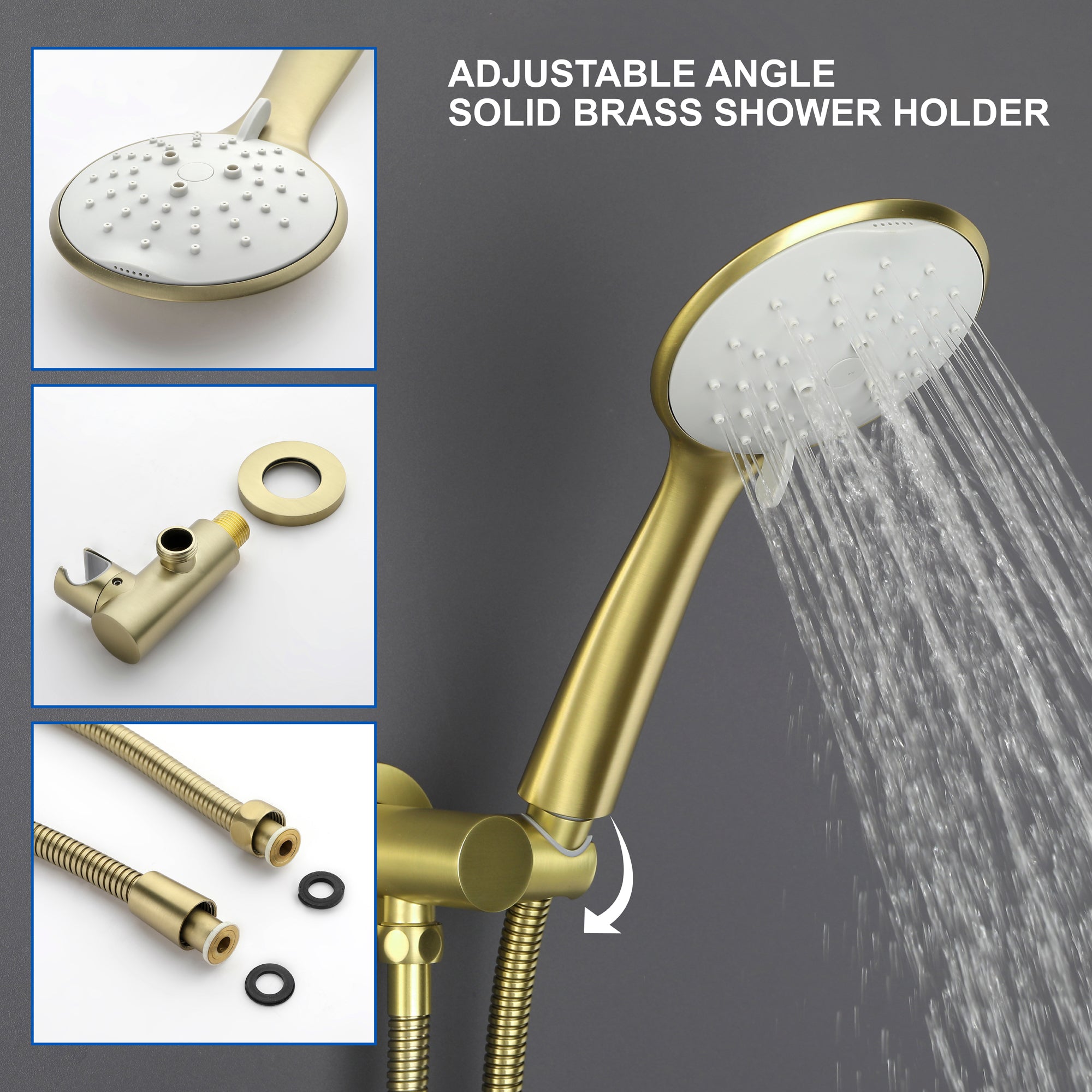 Shower System, Shower Faucets Sets Complete with High Pressure 10" Rain Shower Head and 5-Setting Handheld Shower Head