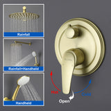 Shower System, Shower Faucets Sets Complete with High Pressure 10" Rain Shower Head and 5-Setting Handheld Shower Head