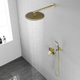 Luxury Shower Faucet Set, Shower System with High Pressure 12" Rain Shower Head and 5-Setting Handheld Shower Head
