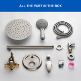 Shower System, Shower Faucets Sets Complete with High Pressure 10" Rain Shower Head and 5-Setting Handheld Shower Head