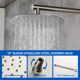 Shower System, Shower Faucets Sets Complete with High Pressure 10" Rain Shower Head and 5-Setting Handheld Shower Head