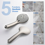 Luxury Shower Faucet Set, Shower System with High Pressure 12" Rain Shower Head and 5-Setting Handheld Shower Head