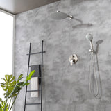 Luxury Shower Faucet Set, Shower System with High Pressure 12" Rain Shower Head and 5-Setting Handheld Shower Head
