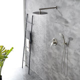 Luxury Shower Faucet Set, Shower System with High Pressure 12" Rain Shower Head and 5-Setting Handheld Shower Head