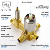 Luxury Shower Faucet Set, Shower System with High Pressure 12" Rain Shower Head and 5-Setting Handheld Shower Head