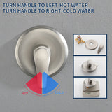 Shower Faucets Sets Complete with Tub & Valve, 48 Setting Dual 2-in-1 High Pressure Rain & Handheld Shower Head System with 3-Way Water Diverter & Shower Trim Kit