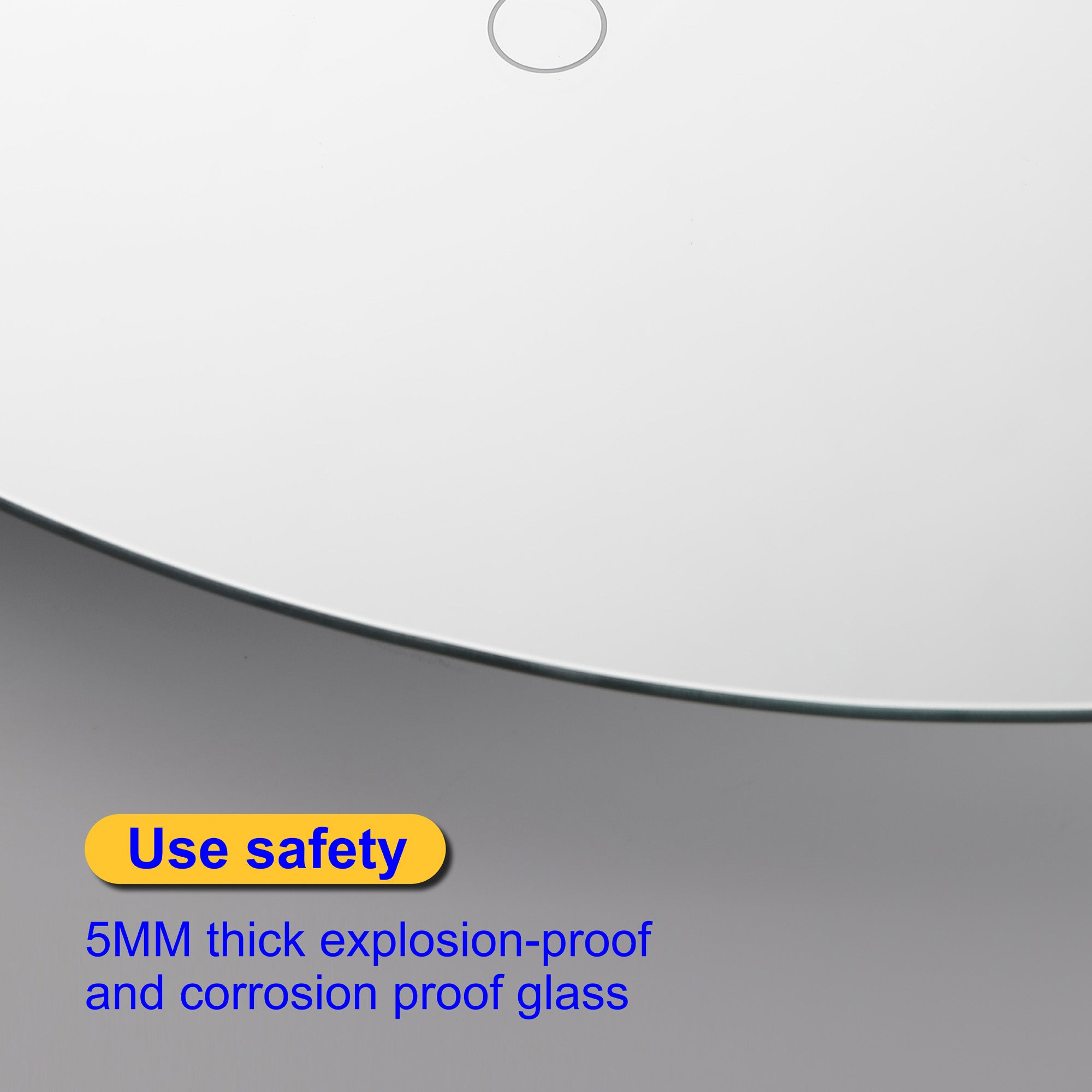 24 Inch Round Bathroom LED Lighted Mirror, Wall Mounted Vanity Makeup Mirror with Lights, 3 Colors Dimmable Brightness, IP54 Waterproof, Smart Touch Switch, Anti-Fog Circle Mirror