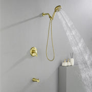 1-Handle Shower Trim Kit with Tub Spout, 9 Ways ABS Hand Shower, Pressure-Balancing Mixing Valve 1-handle-shower-trim-kit-with-tub-spout-9-ways-abs-hand-shower-pressure-balancing-mixing-valve 