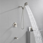 1-Handle Shower Trim Kit with Tub Spout, 9 Ways ABS Hand Shower, Pressure-Balancing Mixing Valve 1-handle-shower-trim-kit-with-tub-spout-9-ways-abs-hand-shower-pressure-balancing-mixing-valve 