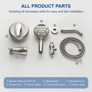 1-Handle Shower Trim Kit with Tub Spout, 9 Ways ABS Hand Shower, Pressure-Balancing Mixing Valve 1-handle-shower-trim-kit-with-tub-spout-9-ways-abs-hand-shower-pressure-balancing-mixing-valve 