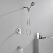 1-Handle Shower Trim Kit with Tub Spout, 9 Ways ABS Hand Shower, Pressure-Balancing Mixing Valve 1-handle-shower-trim-kit-with-tub-spout-9-ways-abs-hand-shower-pressure-balancing-mixing-valve 