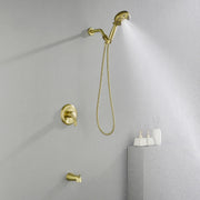 1-Handle Shower Trim Kit with Tub Spout, 9 Ways ABS Hand Shower, Pressure-Balancing Mixing Valve 1-handle-shower-trim-kit-with-tub-spout-9-ways-abs-hand-shower-pressure-balancing-mixing-valve 