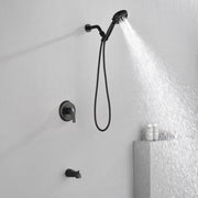 1-Handle Shower Trim Kit with Tub Spout, 9 Ways ABS Hand Shower, Pressure-Balancing Mixing Valve 1-handle-shower-trim-kit-with-tub-spout-9-ways-abs-hand-shower-pressure-balancing-mixing-valve 